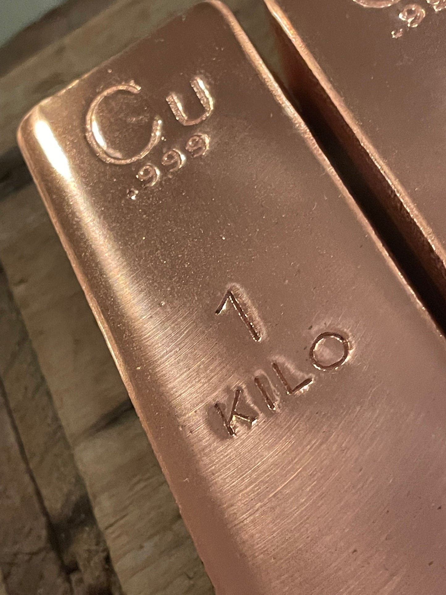 5 Pack Kilo Box .999 Handmade Copper Art Bullion