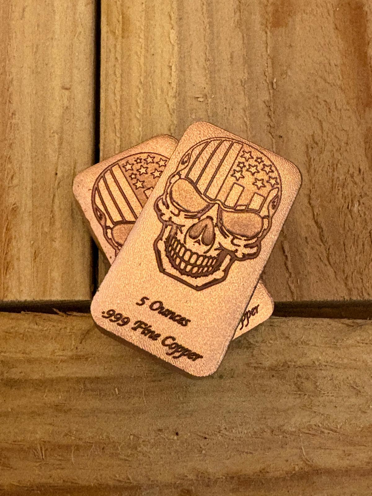 5 oz Flagged Skull Satin finish