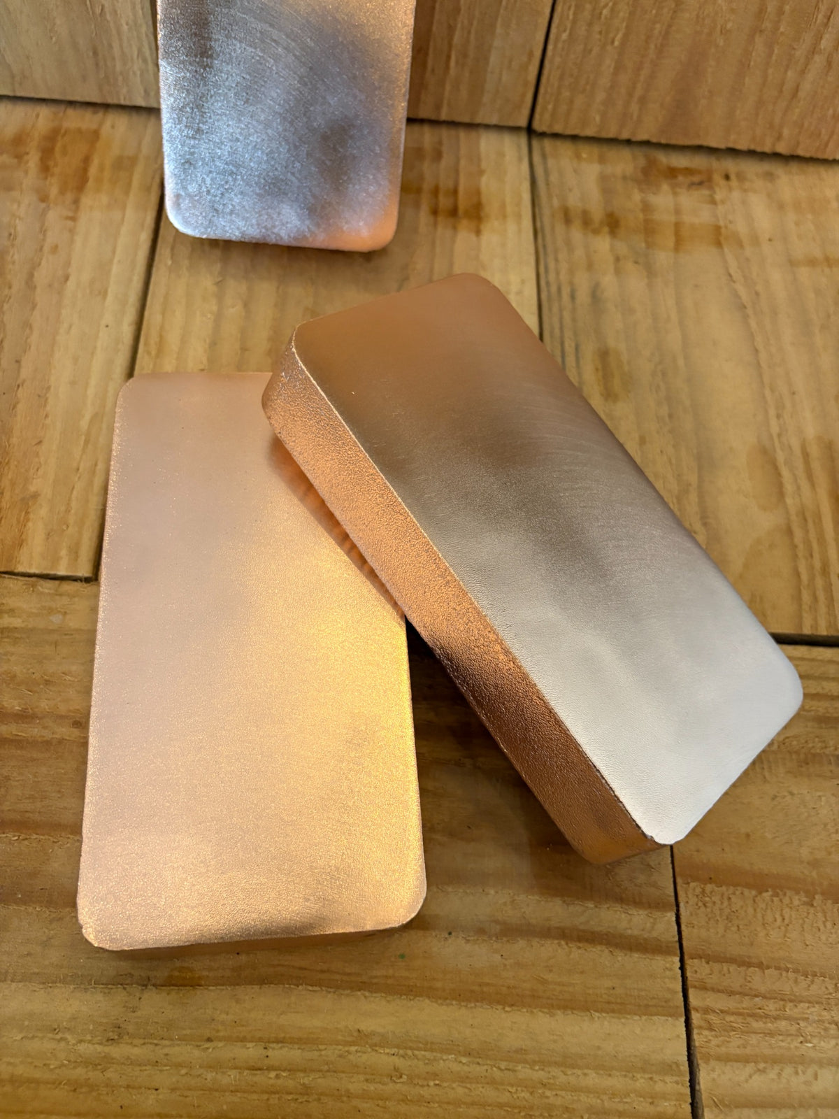 Blank satin finish 100 oz copper bars for personalized engraving