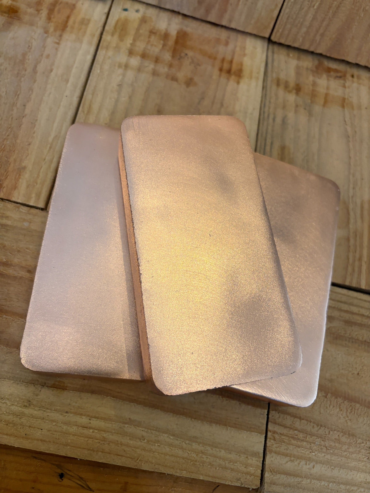Blank satin finish 100 oz copper bars for personalized engraving