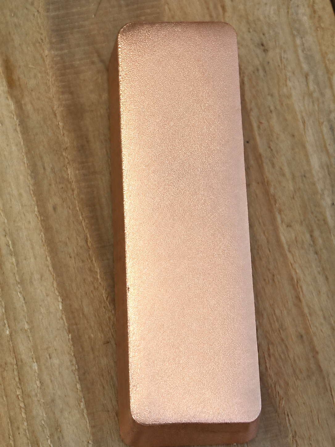 Blank satin finish 1 kilogram .999 fine copper bar for custom engraving