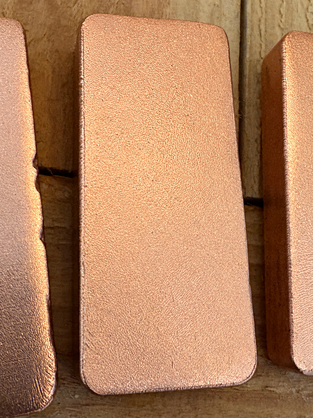 Blank 1 pound satin .999 fine copper bar for personalized engraving