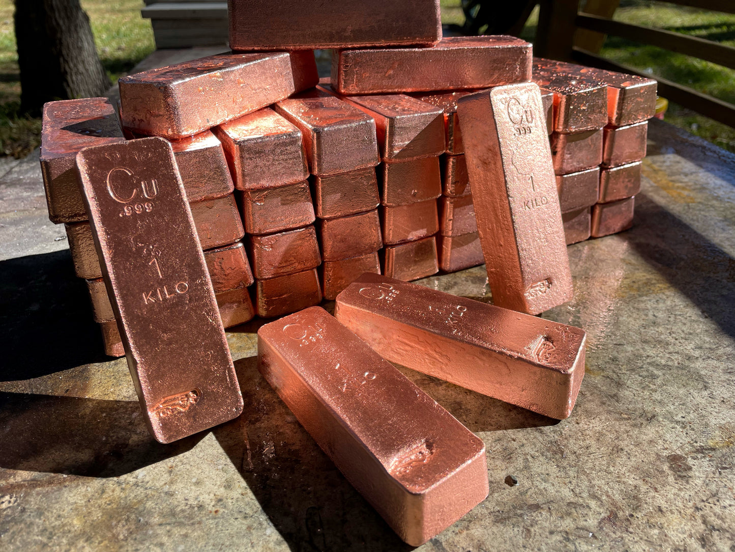 Bulk Lot 22lbs! -10-  1 Kg .999 Fine Copper  - Stacker Set