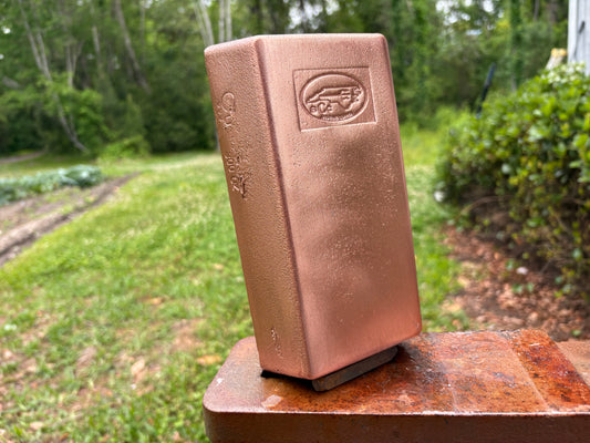300 Oz .999 Fine Copper Clydesdale Bar - Hand Poured Bullion