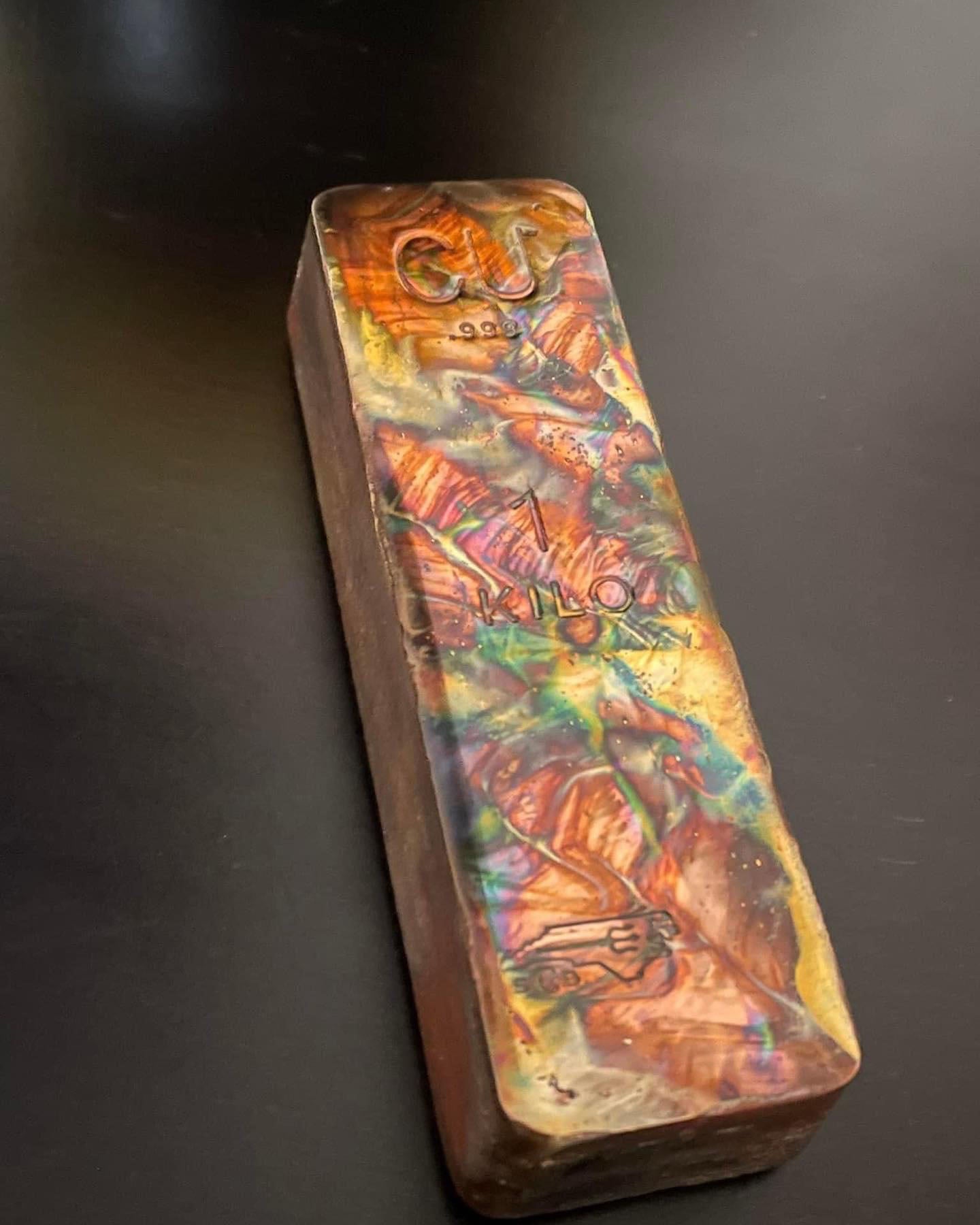 4-Pack Heat Painted Kilo Box - .999 Fine Copper Art Bullion