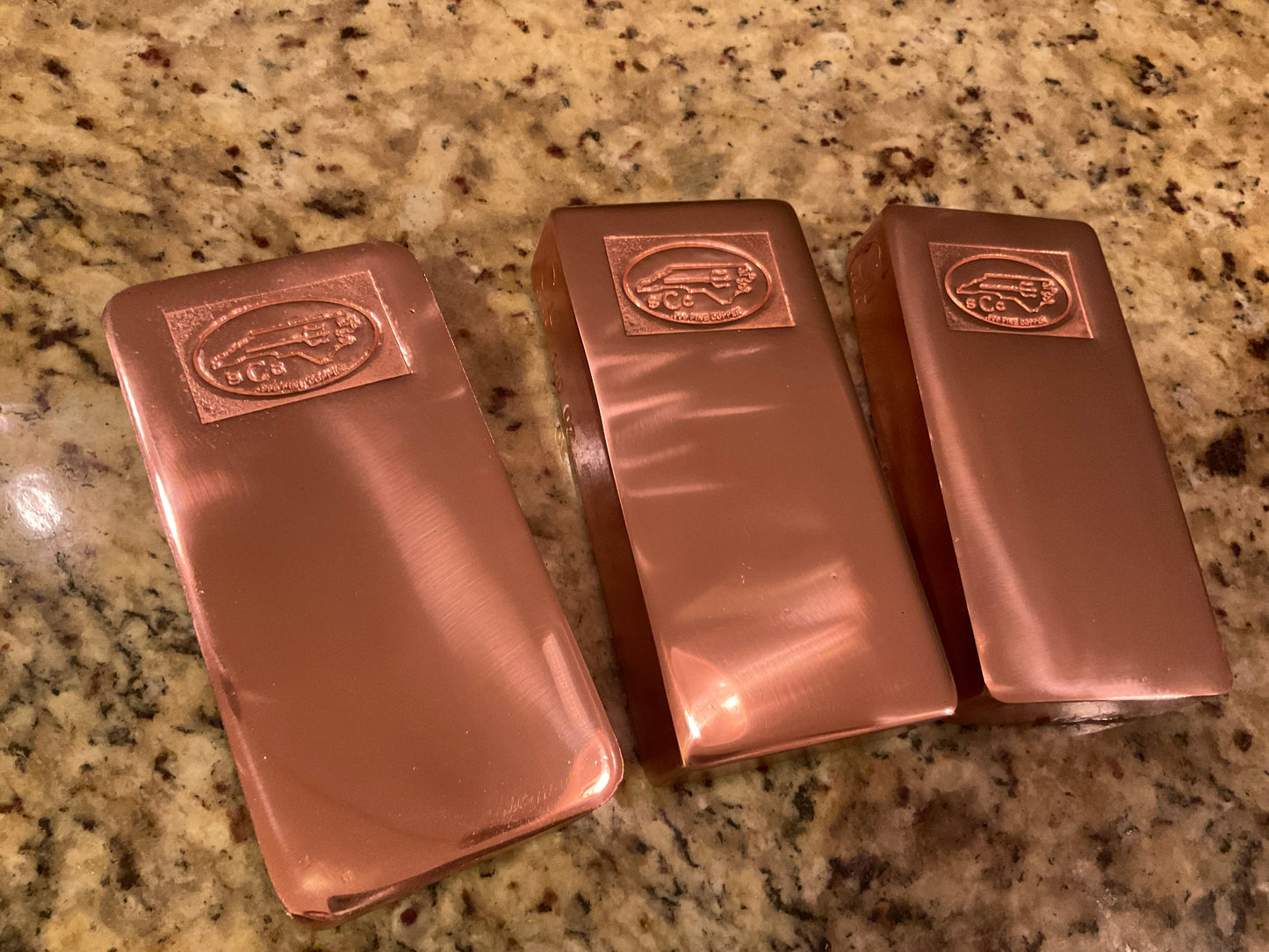 100 Oz .999 Fine Copper Bar - Hi Polish Face