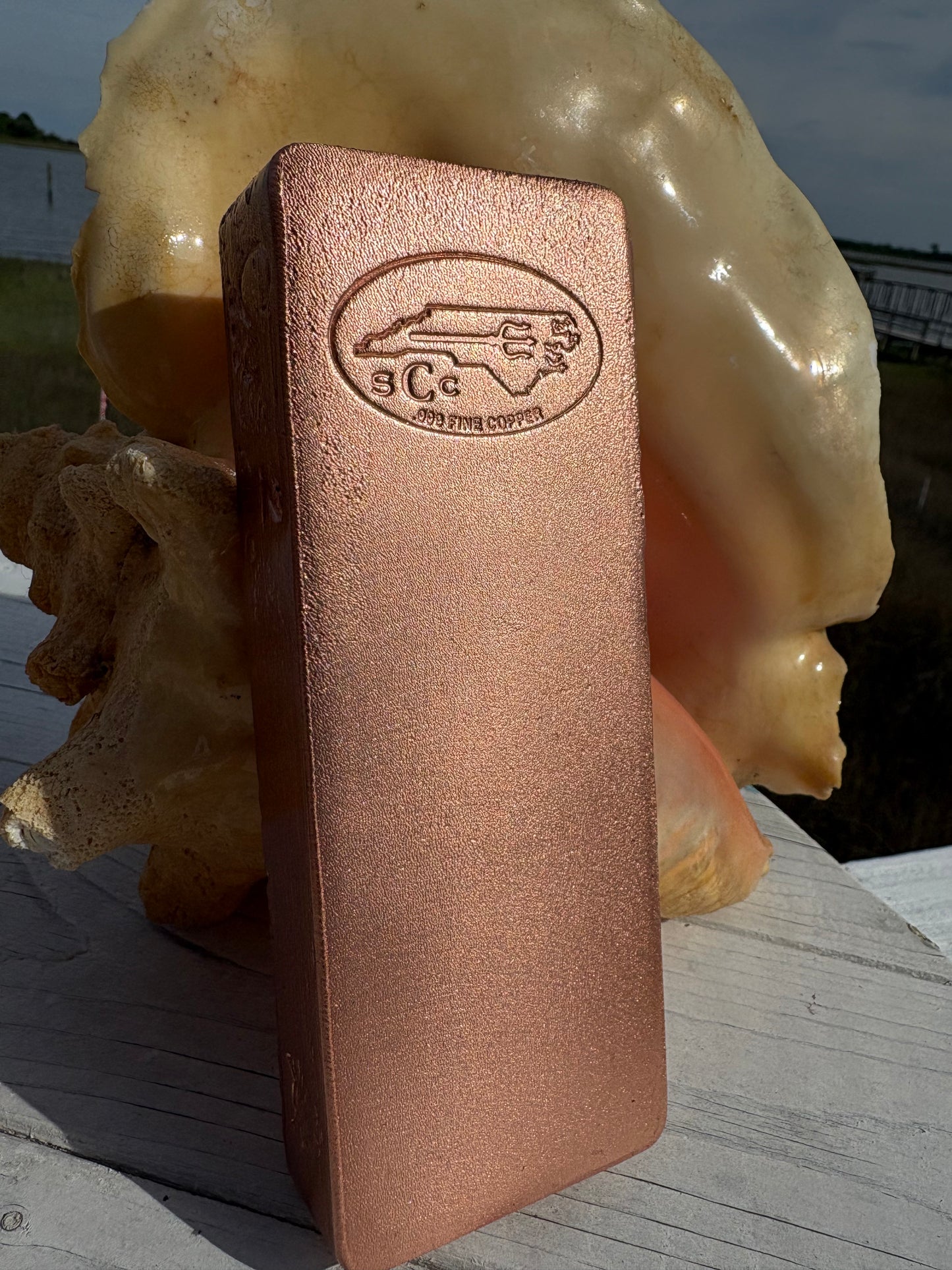 2 Kg ( 4.4 lbs.) .999 Fine Copper Satin finish bar