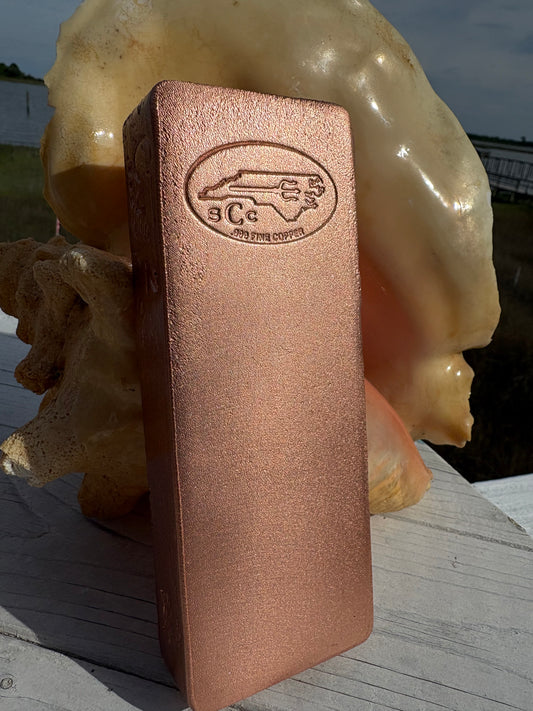 2 Kg ( 4.4 lbs.) .999 Fine Copper Satin finish bar