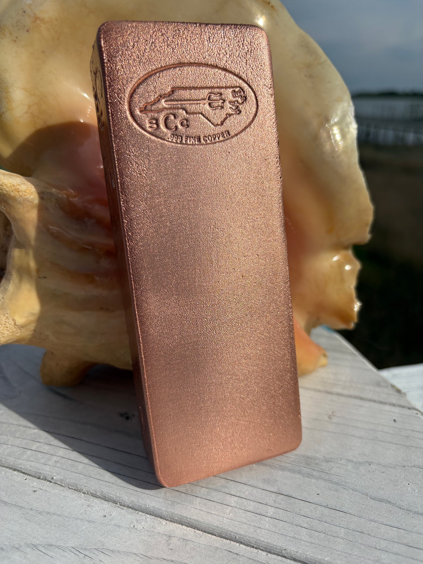 2 Kg ( 4.4 lbs.) .999 Fine Copper Satin finish bar