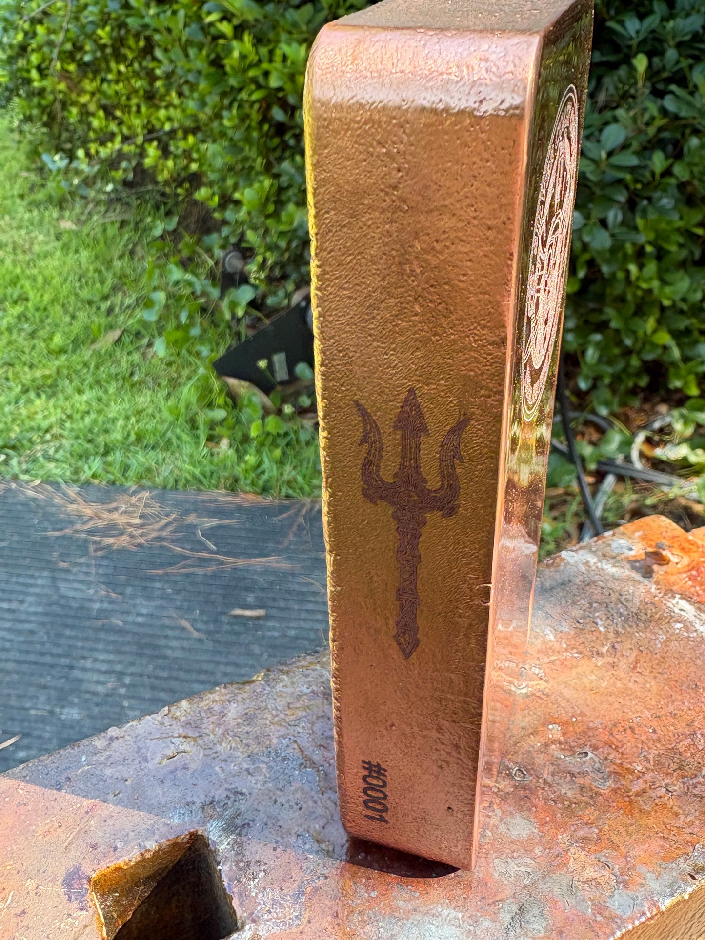 100oz .999 Fine Copper: Engraved Pirate Hi Polish Face