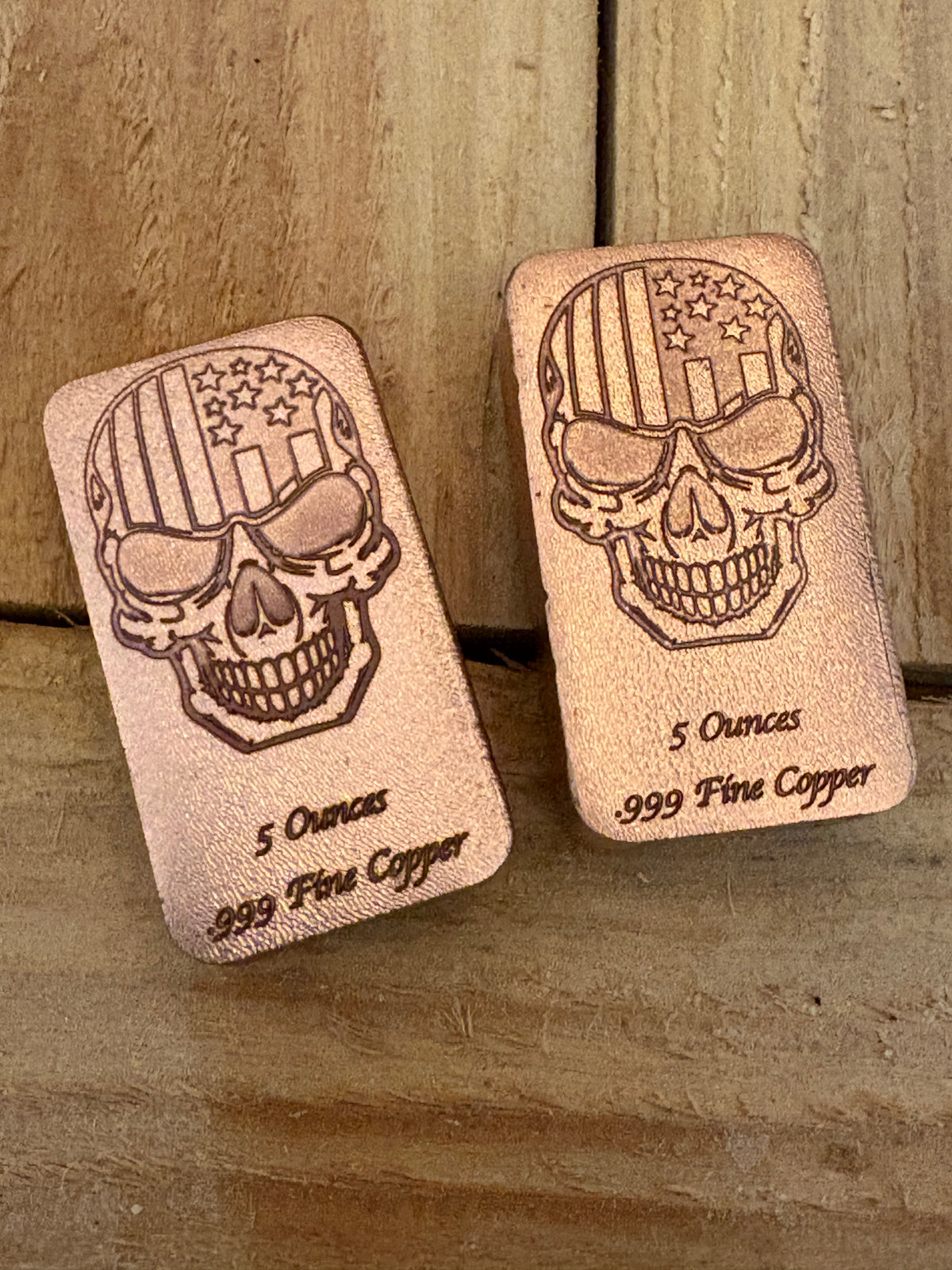 5 oz Flagged Skull Satin finish