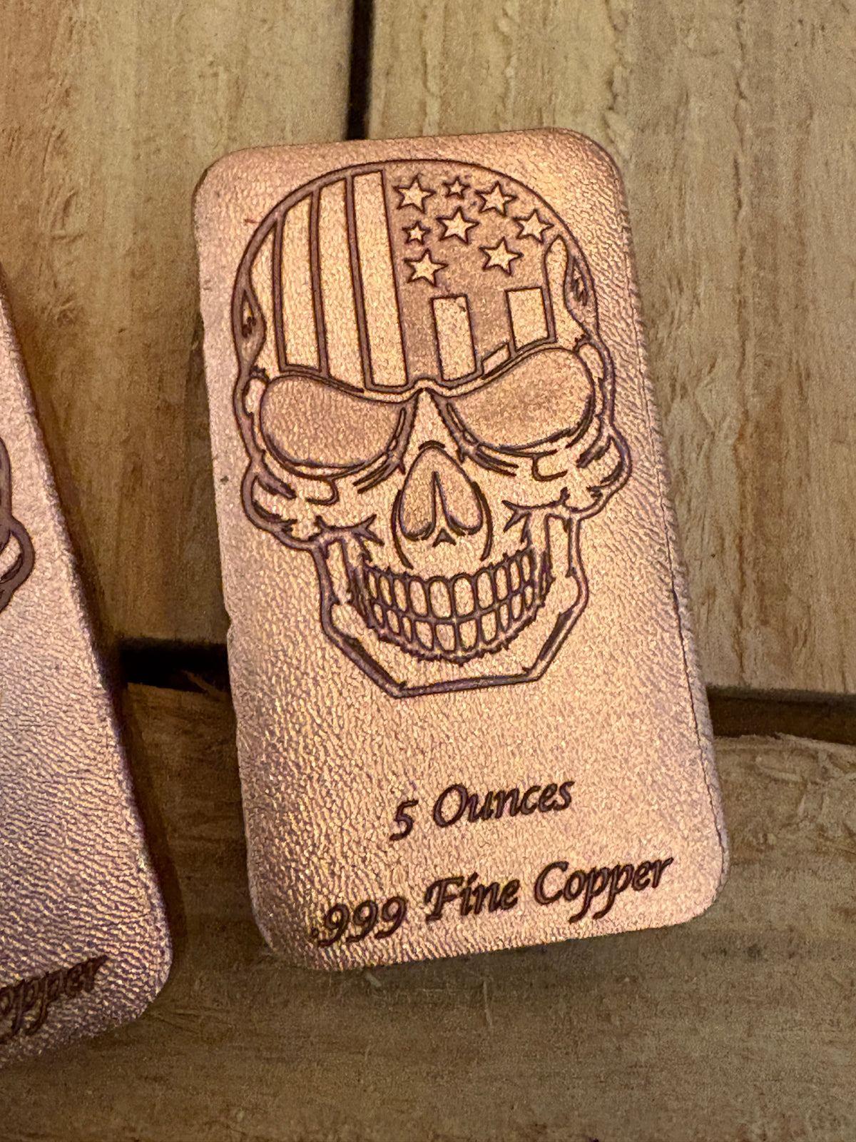 5 oz Flagged Skull Satin finish