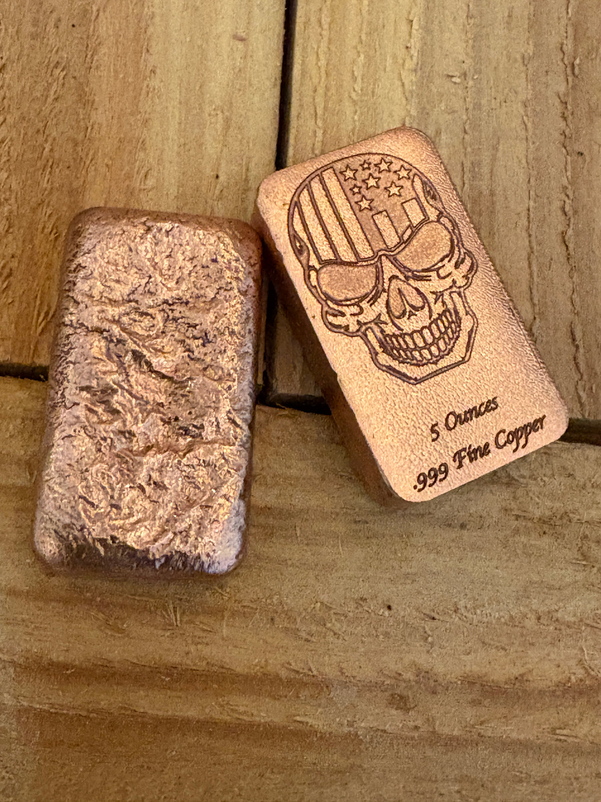 5 oz Flagged Skull Satin finish