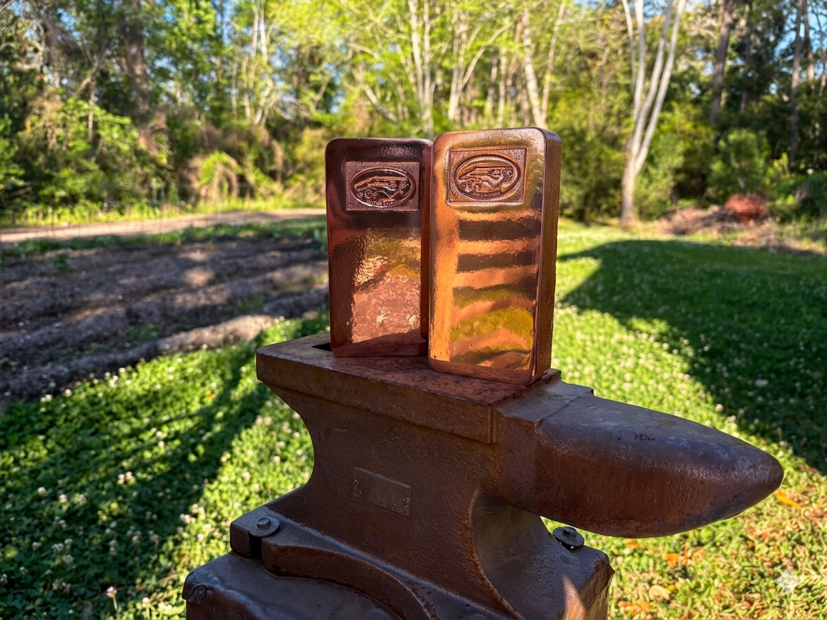 100 Oz .999 Fine Copper Bar - Hi Polish Face