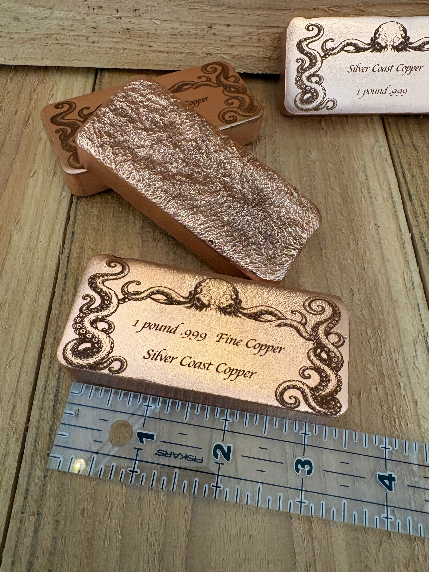 1 Pound Kraken .999 copper bar