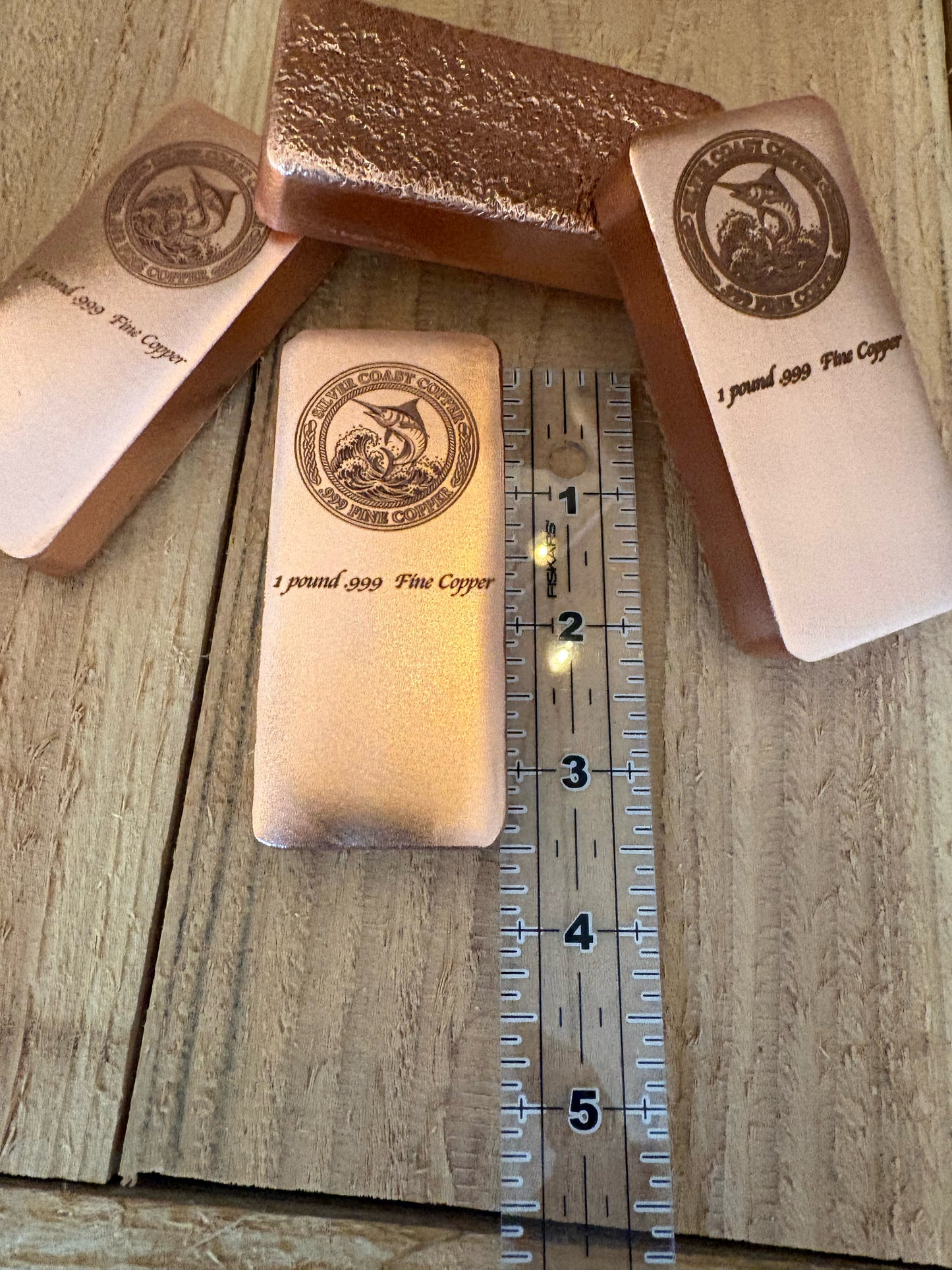 1 Pound .999 copper bar : Marlin Logo