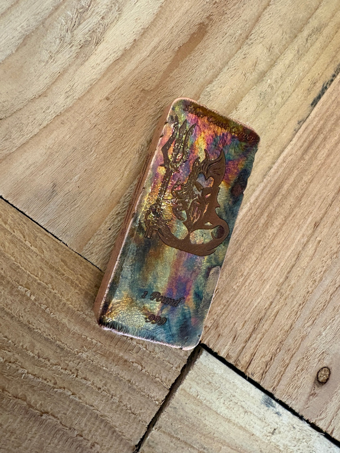 1 of 1 Neptune Refractor Prototype flame painted 1 pound copper bar