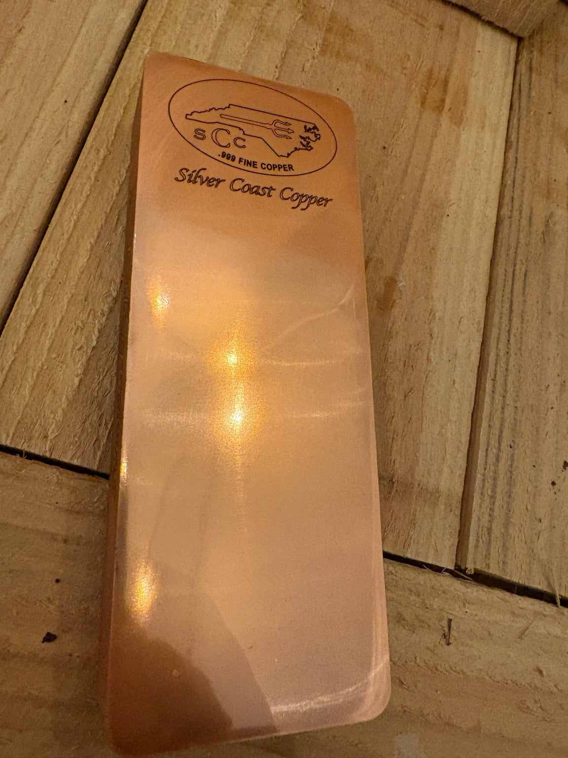 2 kilogram high polish copper bar
