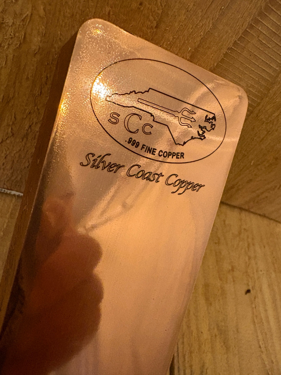 Silver Coast Copper logo on 2 kilogram bar