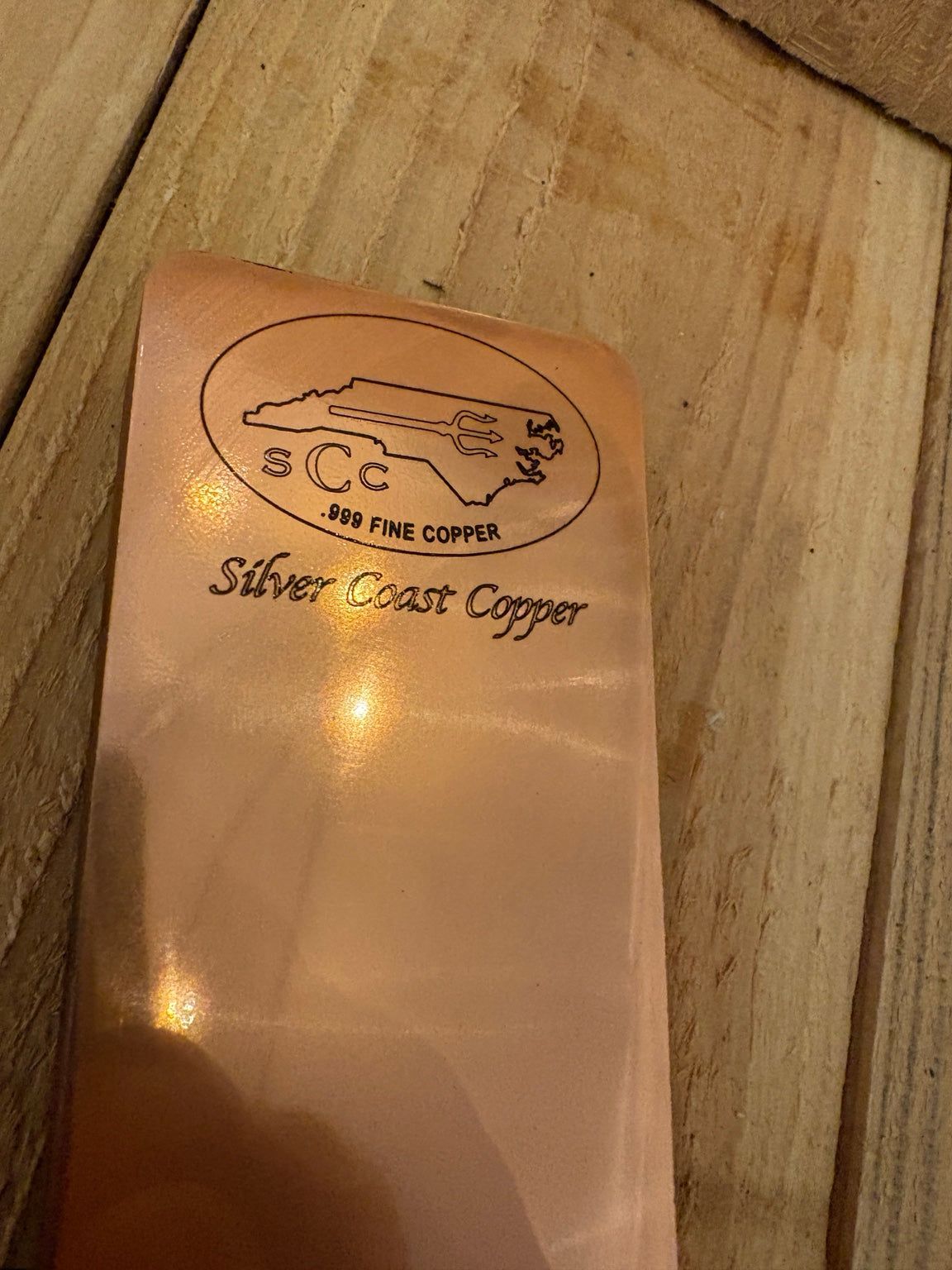 2 kilogram polished copper bullion bar